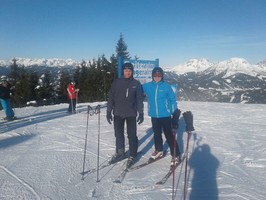 Erster Skitag mit Günther!